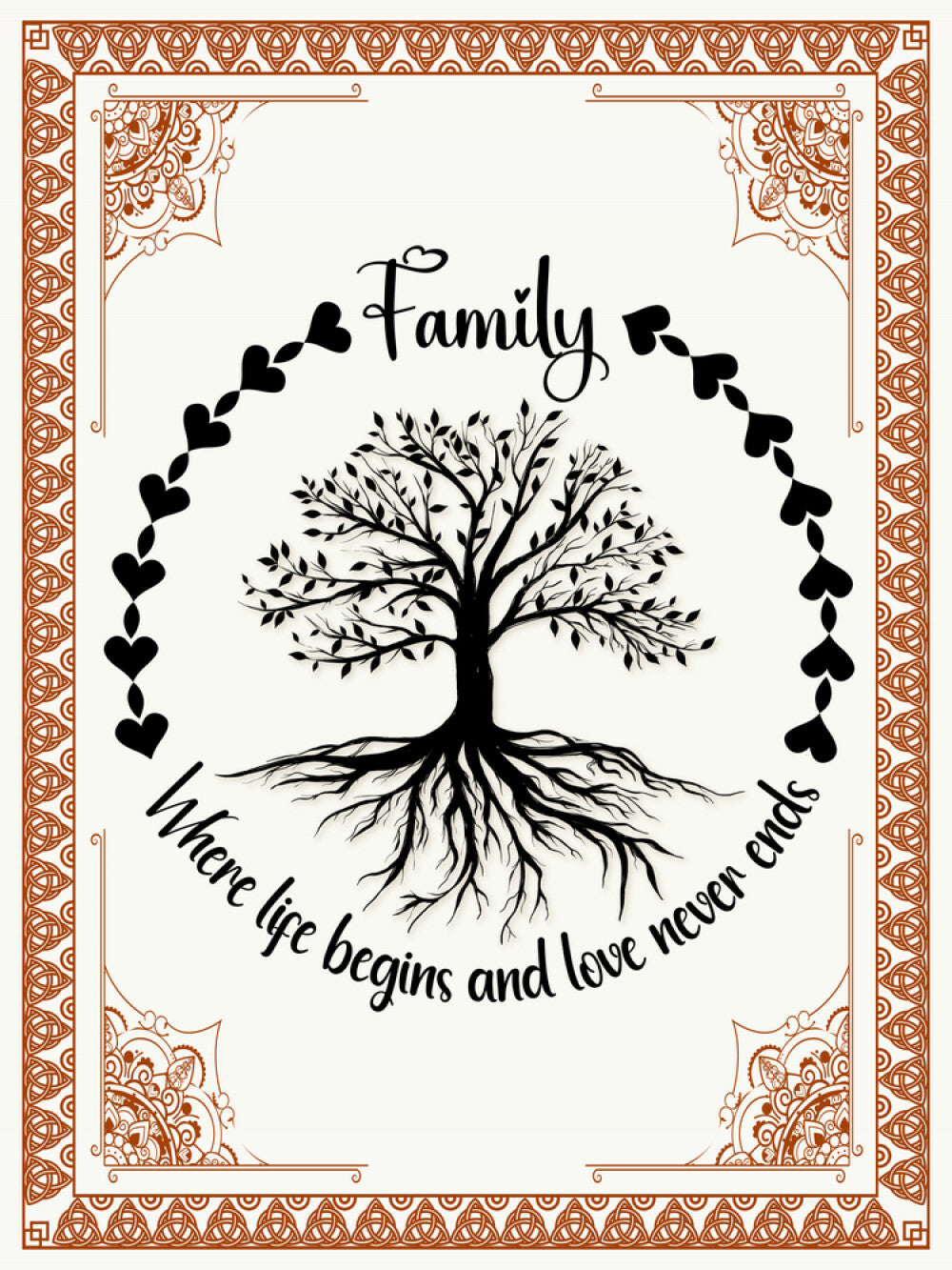 Family Roots, Celtic Tree Woven Blanket